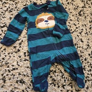 Carter's Blue and Teal Sloth Footie